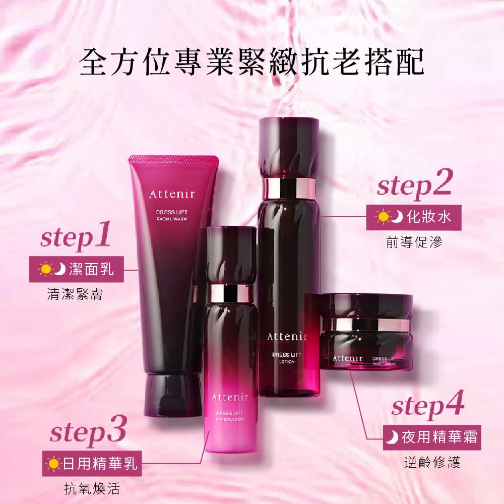 緊緻塑顏基礎護理組-精華化妝水150ml+日用精華乳60ml - Attenir